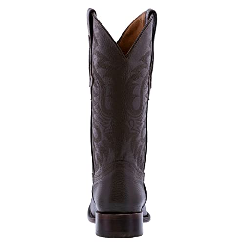 Texas Legacy Mens Brown Western Leather Cowboy Boots Rodeo Wear Square Toe3