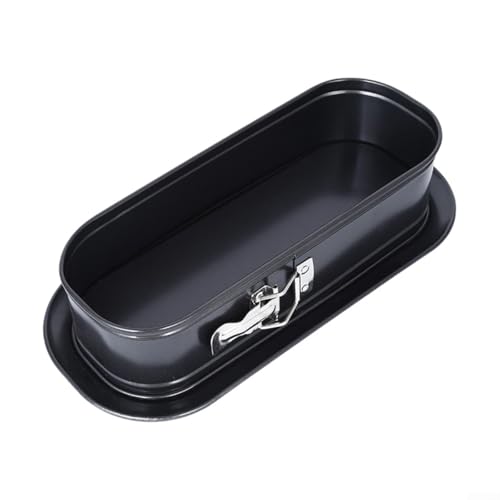 Honseadek Molde para tartas, molde de forma de resorte, lata ovalada para tartas de queso para hornear con fondo extraíble, molde para hornear pastel