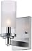 Maxim 26323CLFTSN Crescendo Clear & Frosted Cylindrical Glass Bath Vanity Wall Mount, 3-Light 180 Total Watts, 9"H x 18"W, Satin Nickel