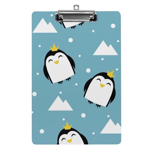 Planchette à pince pingouin mignon A4 porte-bloc résistant pour bureau