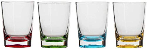 Shot Glasses Set, Cute Shot Glasses, Colored Glasses, Colored Drinking Glasses, Perfect for Tequila Glasses, Birthday Shot Glass, Sauce, Dipping and Food Sampling (Multi Color) (6 pieces)