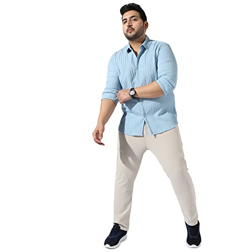 Image of Instafab Plus Men's Button Up Regular Fit Shirt for Casual Wear Modern Clothing Shirt Crafted with Regular Sleeve, Comfort Fit & High-Performance for Everyday Wear