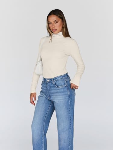 Image of Trendy Queen Women's Turtleneck Long Sleeve Shirts Basic Underwear Tops Winter Clothes 2026