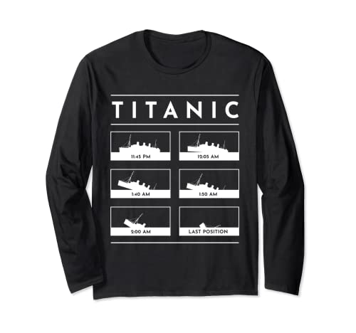 Titanic Sinking Sinking Various Stages Titanic History Lover Long Sleeve T-Shirt