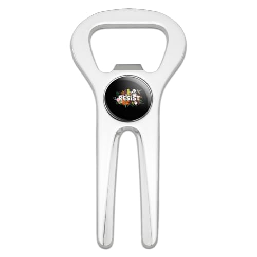 Graphics & More Feminist Resist Flowers Golf Golfing Divot Repair Tool Bottle Opener