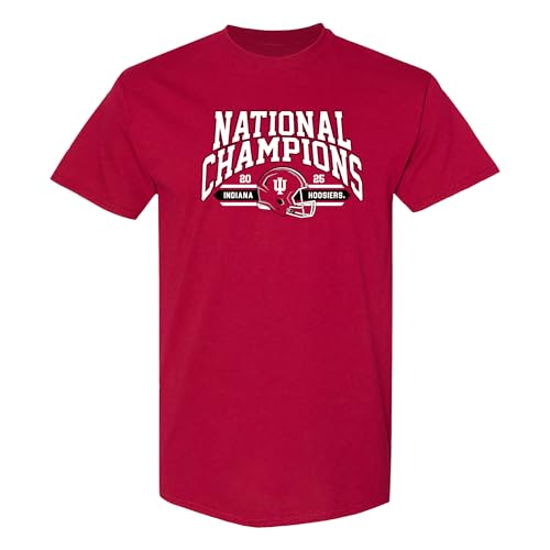 UGP Campus Apparel AS950B - Indiana Hoosiers 2025 Football Champions Glorious - CFP National Champs T-Shirt - 3X-Large - Cardinal