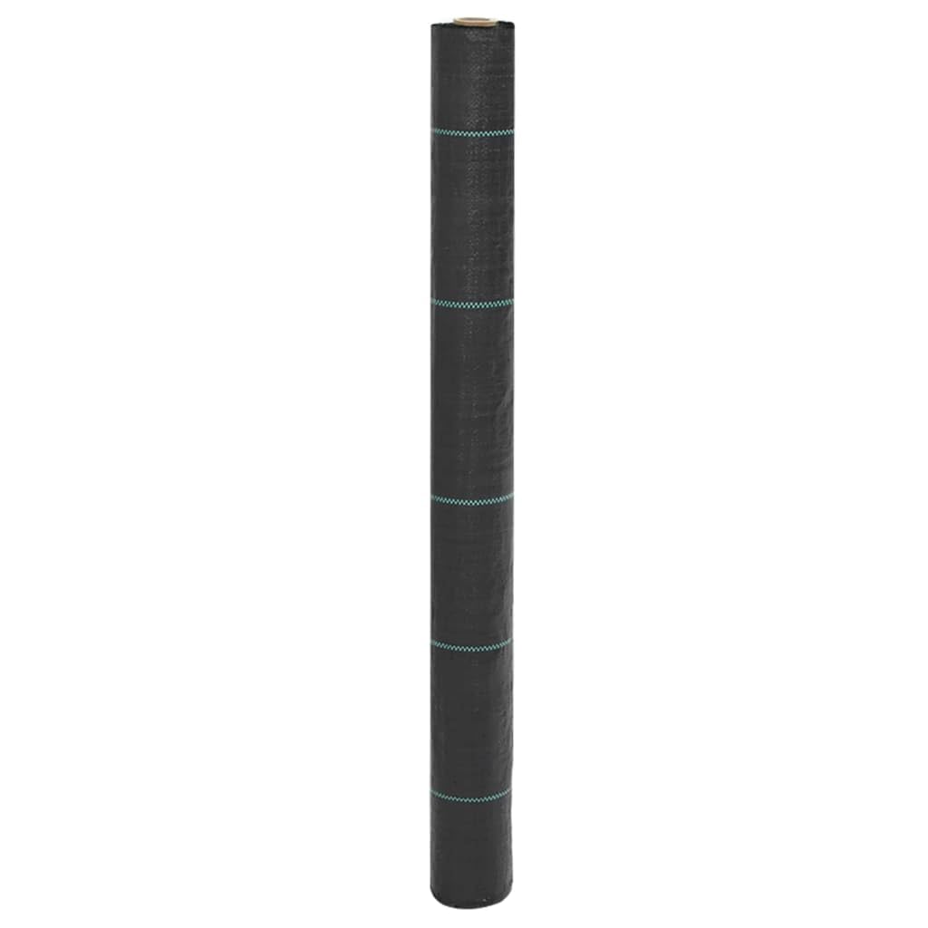 Unkrautvlies Schwarz 1x150 m aus reißfestem PP Gartenvlies, atmungsaktiv und wasserdurchlässig, Mulchvlies Bodengewebe für Hochbeet, Terrasse, Steingarten, Kiesbeet, Gewächshaus und Pflaster