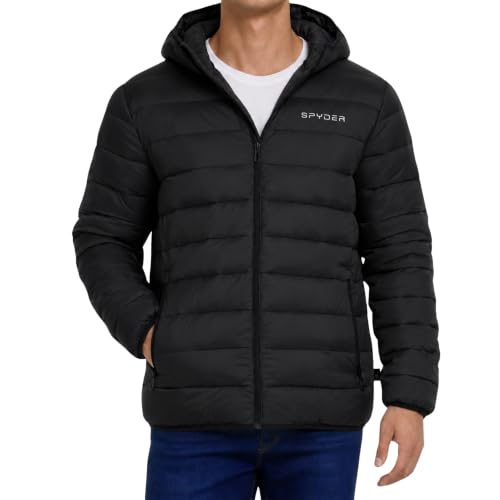 Spyder Puffer Jacket Men - Packable Lightweight Winter...