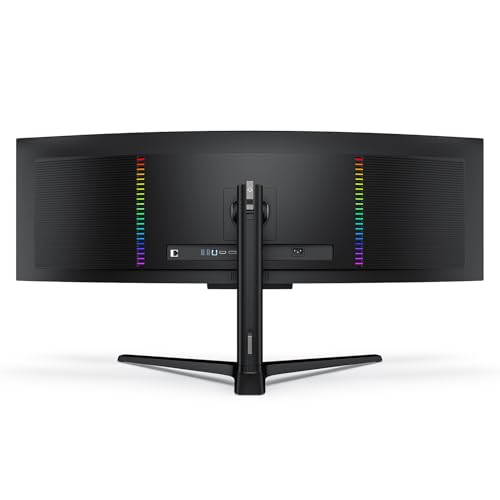 Image of INNOCN 49 inch OLED Ultrawide Curved Monitor 5K2K 5120 x 1440p 144Hz, 0.03ms, Computer Monitor for AI PC, USB Type C 90W, HDMI 2.1, DisplayPort, USB Hub, Speakers, Adaptive-Sync, Adjustable Stand, Black