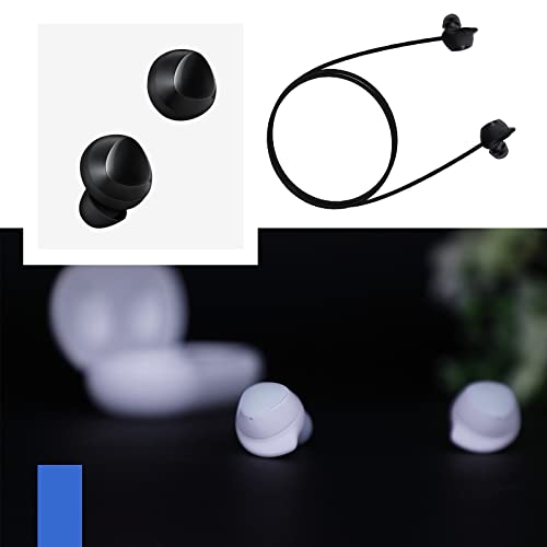 The Lord of the Tools 2pcs Wireless Earphone Silicone Anti-lost Strap Compatible with Galaxy Buds/Buds Plus Headphone Straps Earphone Anti-Lost Strap Hanging Neck Rope Black&White - Image 3
