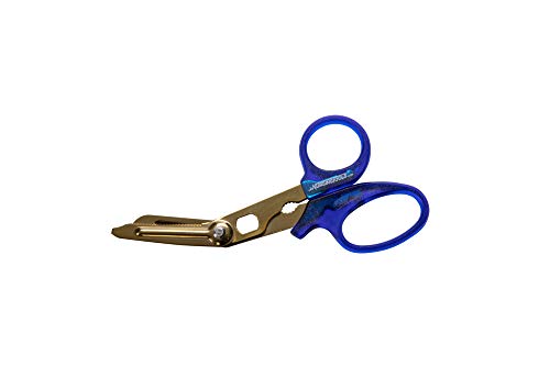 4-in-1 Hummingbird Medical Scissors - Blue - Compact Pocket Size Trauma Shears for Nurses, Respiratory Therapists, Veterinarians and More - Perfect Gift for Medical Professional