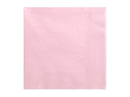 Servietten 33x33 cm 3-lagig 20 Stück Papierservietten Servierten für Geburtstag Hochzeit und Party hellrosa/Napkins 3 layers light pink 33x33cm (1 pkt / 20 pc.)