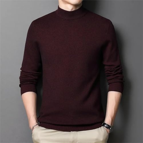 Men'S O-Neck Long-Sleeved Casual Solid Color Soft Warm Pullover Men'S Sweater Top 6