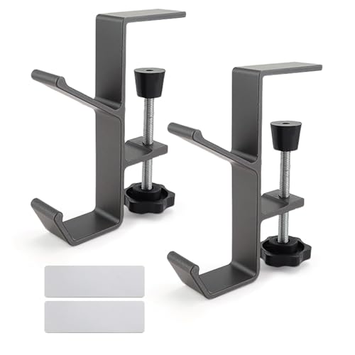 Mailfull Cuelga Bolsos Mesa 2 Piezas Soporte Auriculares Mesa Colgador Bolso Mesa Ajustable Colgador de Bolsos Multifuncional para Colgar Llaves Bolsos Sombreros y Paraguas