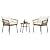 Homsido 3-Piece Outdoor Rattan Patio Furniture Set, Bohemian Simple Wicker Patio Chair Conversation Indoor Sets with Coffee Table and Waterproof Cushion