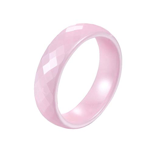 PAURO Women's Ceramic Classic Engagement Wedding Band Ring