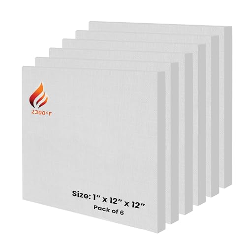 6 Pack Ceramic Fiber Board - 2300F Rated - 1