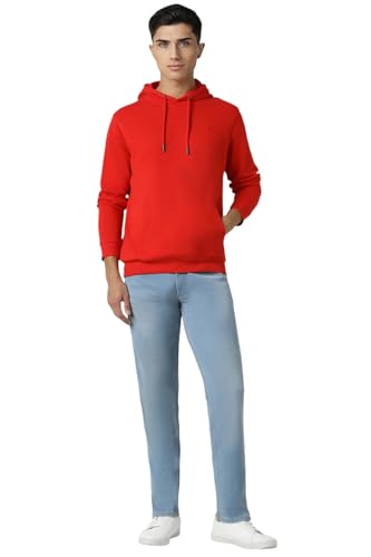 Image of Van Heusen Men's Hooded Neckline Full Sleeve Premium Cotton Blend Sweatshirt for Men | Effortless Styling | Comfort Wear
