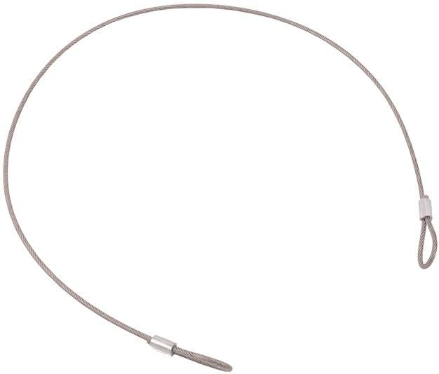 Arcon Security Cable 19766, with Separate Lock, 3 Millimeter Diameter x 36 Inch Length, Stainless Steel, Clear Vinyl Sleeve