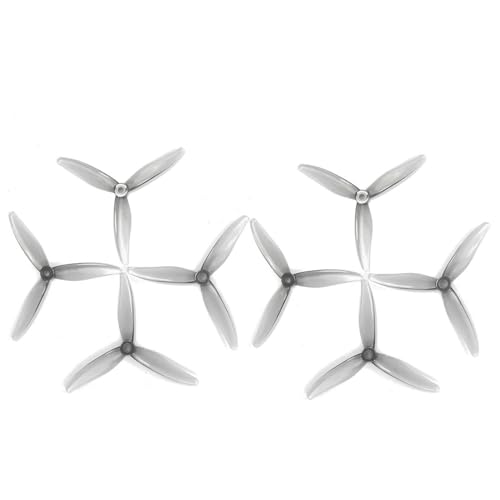 Hélice 3 pales 5137 en PC avec trou d'arbre de 5mm pour drone de course 8 pièces