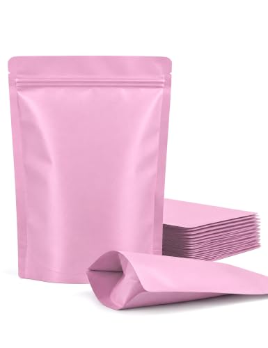 FireKylin 100 Pack Resealable Bags,Smell Proof Bags,Pink 7.1" x 10.2"