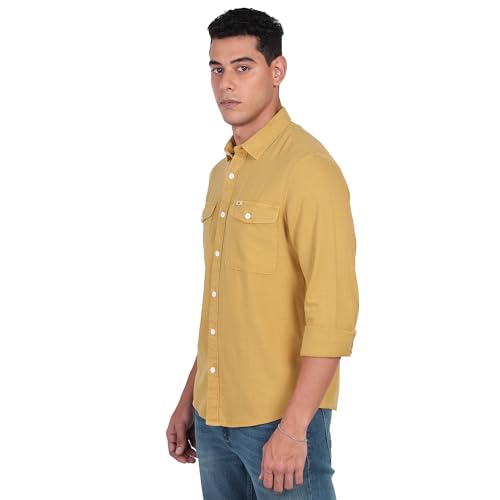 Image of Lee Men's Solid Regular Fit Shirts