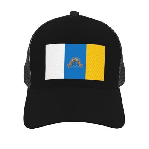 Flag of The Canary Islands Unisex Mesh Baseball Caps - Classic Adjustable Hat3