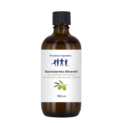 Ozonisiertes Olivenöl, 100 ml | Apotheken-Herstellung mit Olivenöl in Bio-Demeter Qualität | kaltgepresst für Haut - Kosmetik