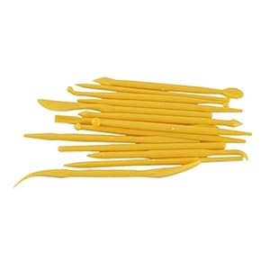 Multifunctioneel 14 stks/set Plastic Clay Sculpting Set Cake Decorating Tools Set for Shaping Clay Playdough Tools Polymeer Modellering Clay Tools voor kleiaardewerk, doe-het-zelf (Color : Yellow)
