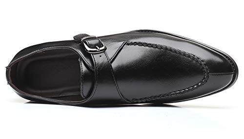 Santimon Mens Monk Shoes Formal Dress Business Casual Comfortable Fashion Slip on Loafer for Men4