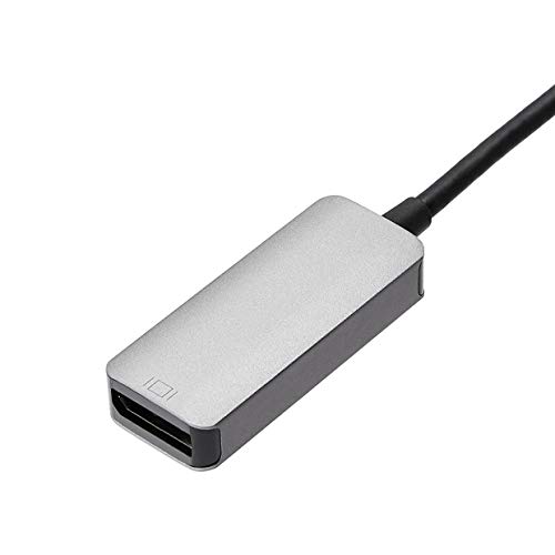 Amazon Basics USB-C-auf-DisplayPort-Adapter, Aluminium, Grau