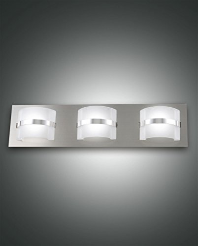 Preisvergleich Produktbild Fabas Luce Niside LED Wandleuchte, 15W, nickel satiniert
