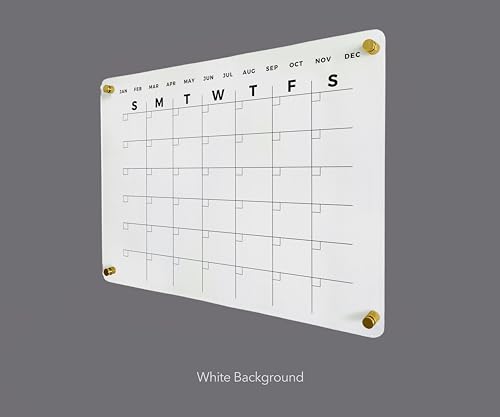 Clicked Craft Black Acrylic Horizontal Wall Personalized Calendar 2024 thumb #5