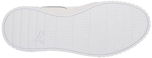 PUMA Unisex-Child Shoes Carina 2.0 Mid Sneaker, White Silver, 5 US Big Kid4