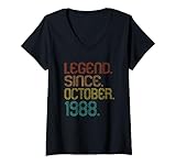 Photo Gallery legend since october 1988 years old birthday 1988 men women maglietta con collo a v Photo Gallery legend since october 1988 years old birthday 1988 men women maglietta con collo a v