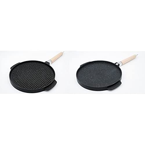 Grille ronde double 36 cm retournable pour retourner les poissons sans casser