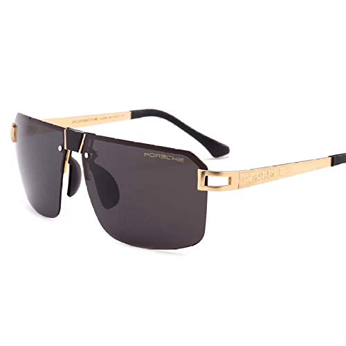 Preisvergleich Produktbild hqpaper Sonnenbrille Herrenbrille polarisierte Gläser Sonnenbrille Herren Europa und Amerika-Goldener Bilderrahmen