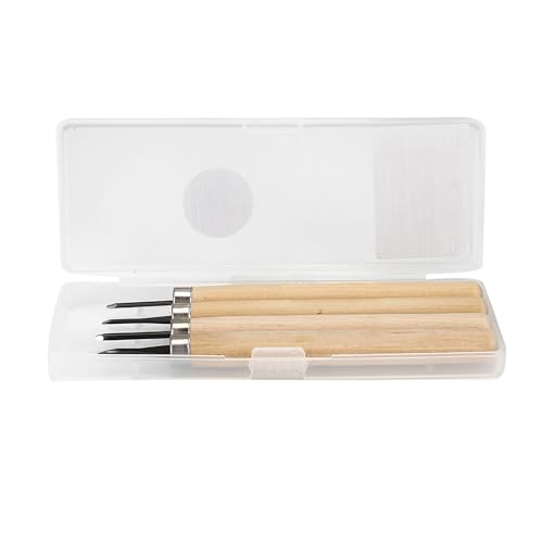 Odorkle Juego de Herramientas para Tallar, 4 Uds. Con Cuchillos para Madera, Sacapuntas Manual, Sello de Goma, Grabado, Proyectos de Arte y Trabajos Detallados (No. 1)
