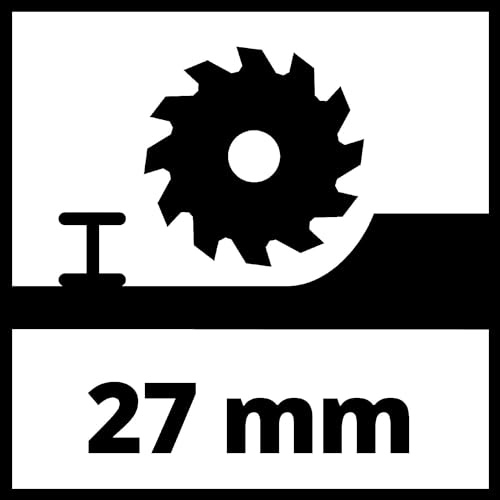 Foto von Einhell Mini-Handkreissäge TC-CS 89 (600 Watt, einfache, werkzeuglose Einstellung der Schnitttiefe bis 27 mm, Spindelarretierung, TCT Sägeblatt, Parallelanschlag)