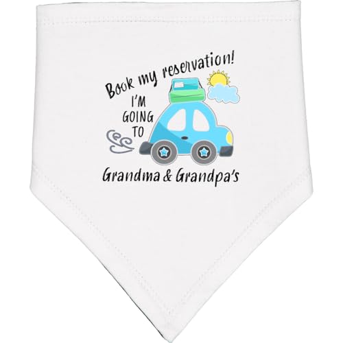 inktastic Book My Reservation I'm Going To Grandma and Baby Bandana Bib