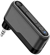 Aux Bluetooth Adapter for Car - 3.5mm Bluetooth 5.3 Audio Receiver with True Wireless Stereo (TWS...