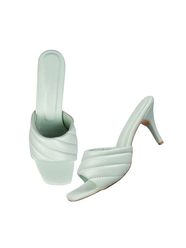The White Pole Chunky Stiletto Heels Comfortable & Trendy Party Latest Stylish Design Pencil Heel Sandals For Women (B0CKRKMR7X) Amazon Price History, Amazon Price Tracker