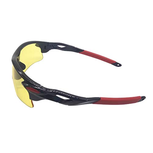 MINGZE Lunettes de sécurité avec lentilles enveloppantes Transparentes Anti-buée et Anti-dérapantes, Protection UV, Lunettes de Soleil pour Le vélo de pêche au Golf, Lunettes Anti Lumière Bleue - Image 4