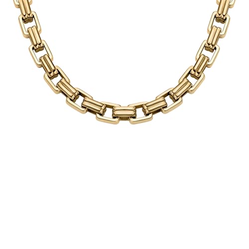 Image of Fossil Women's Ellis Toi Et Moi Gold-Tone Brass Station Necklace