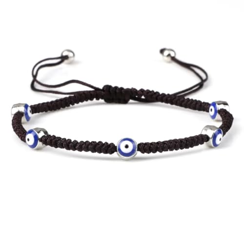 Image of New Evil Eye Braided Bracelet Lucky Red Black Color Thread Couple Chain Handmade Prayer Bangles Pulsera Jewelry Gift for Friend (Evil Eye)