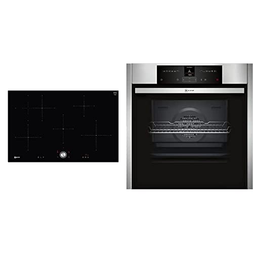 Neff T48PT00X0 Induktionskochfeld N70 & B45CR22N0 Einbau-Backofen N70 / 60 cm / 71 l/Edelstahl/A+ / Slide&Hide/EasyClean…