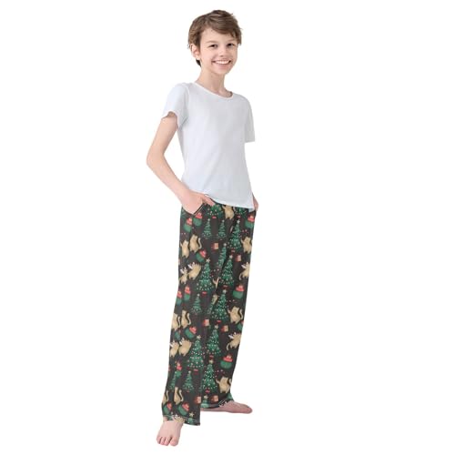 Boys' Pants Christmas Car Tree Gift Long Bottoms Jogger Pants Elastic Waist Trousers with Pockets S-XL4