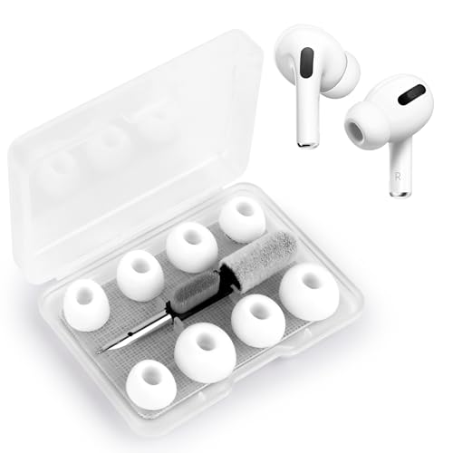 Ya en manzanajugosa.com: MXTIMWAN 4 Pares Almohadillas Auriculares De Repuesto para Airpods Pro/Pro 2 con Agujeros de Reducción de Ruido con Caja De Almacenamiento Portátil Y 1 Bolígrafos Limpiadores (XS/S/M/L)