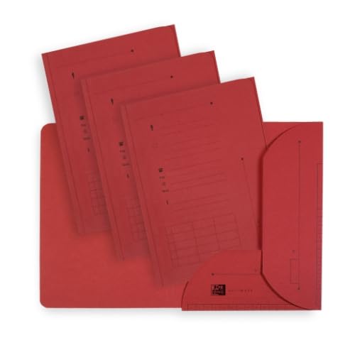 Lot de 100 Pack de 25 sous-dossiers Ultimate A4, à rabats, en kraft rouge