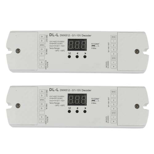 Transformateur DMX512 vers 0-10V RDM à affichage digital pour gradation LED stable